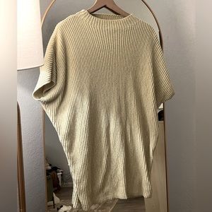 Free People Mango Sweater Minidress Color: Cactus Milk Combo Size: S